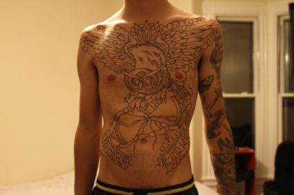 Owl Chest Tats